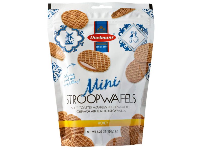 Daelmans Stroopwafels Daelmans Minis Honey 5.29 Ounce Zip Bag