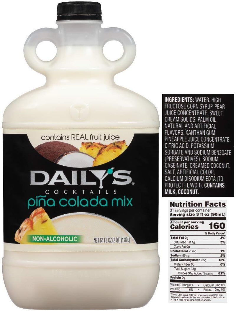 Daily's Cocktail Mix Daily's Piña Colada 64 Fluid Ounce