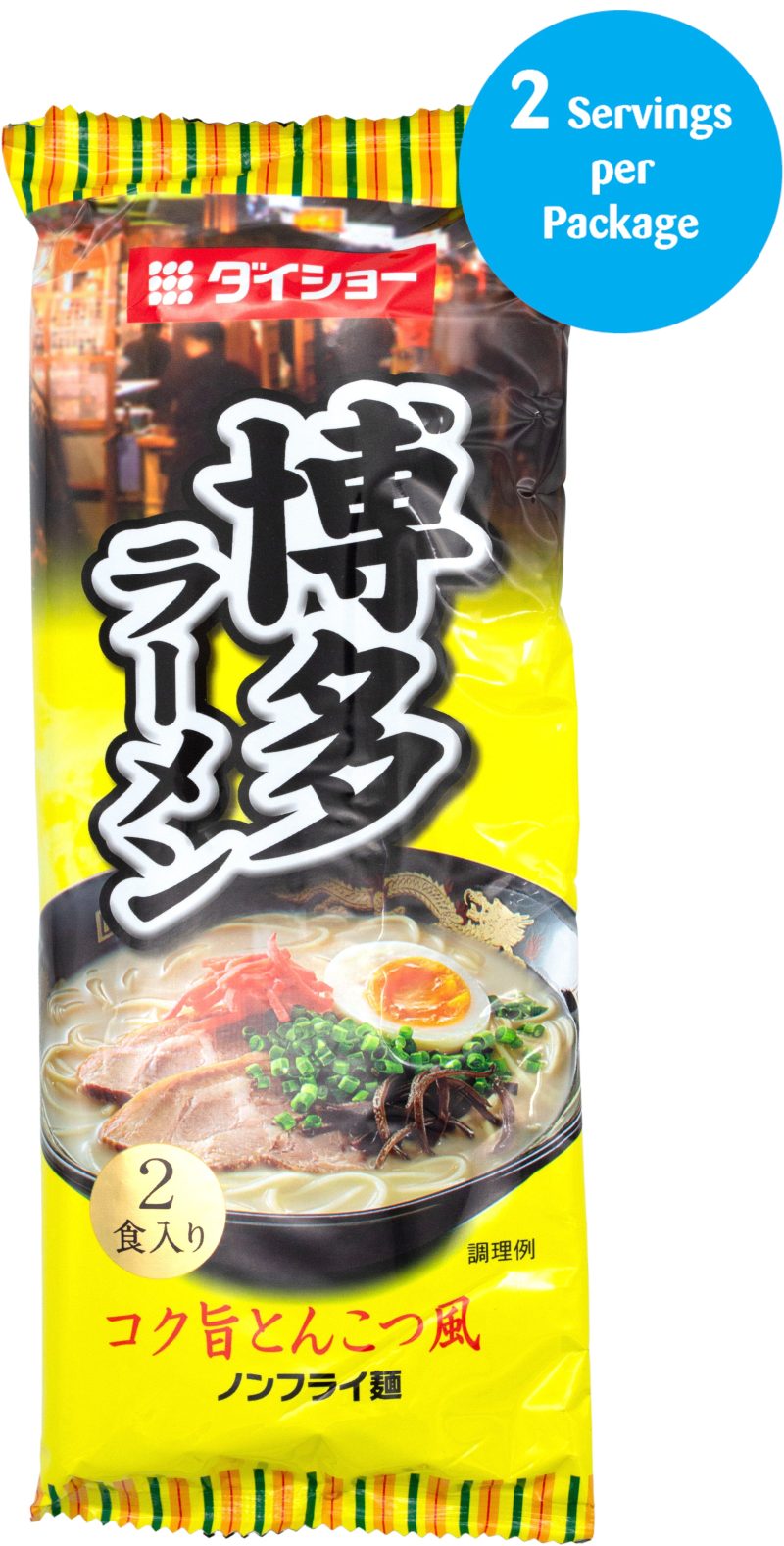 Daisho Hakata Ramen-Rich Tonkotsu Style, 2 Servings, 188g, 6.63 Ounce Snackathon 6.63 Ounce