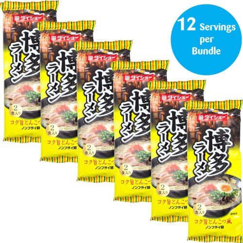 Daisho Hakata Ramen-Rich Tonkotsu Style, 2 Servings, 188g, 6.63 Ounce Snackathon 6.63 Oz-6 Count 