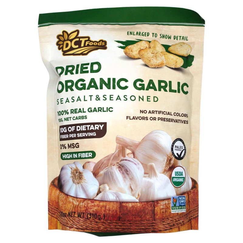 DCT Foods Dried Organic Garlic Snack DCT Foods Sea Salt & Seasons 10.93 Ounce