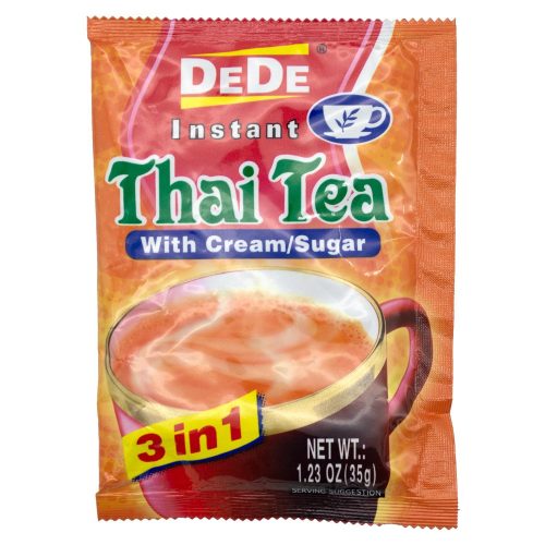 DeDe Instant Thai Tea With Cream/Sugar DeDe 1.23 Oz-12 Count