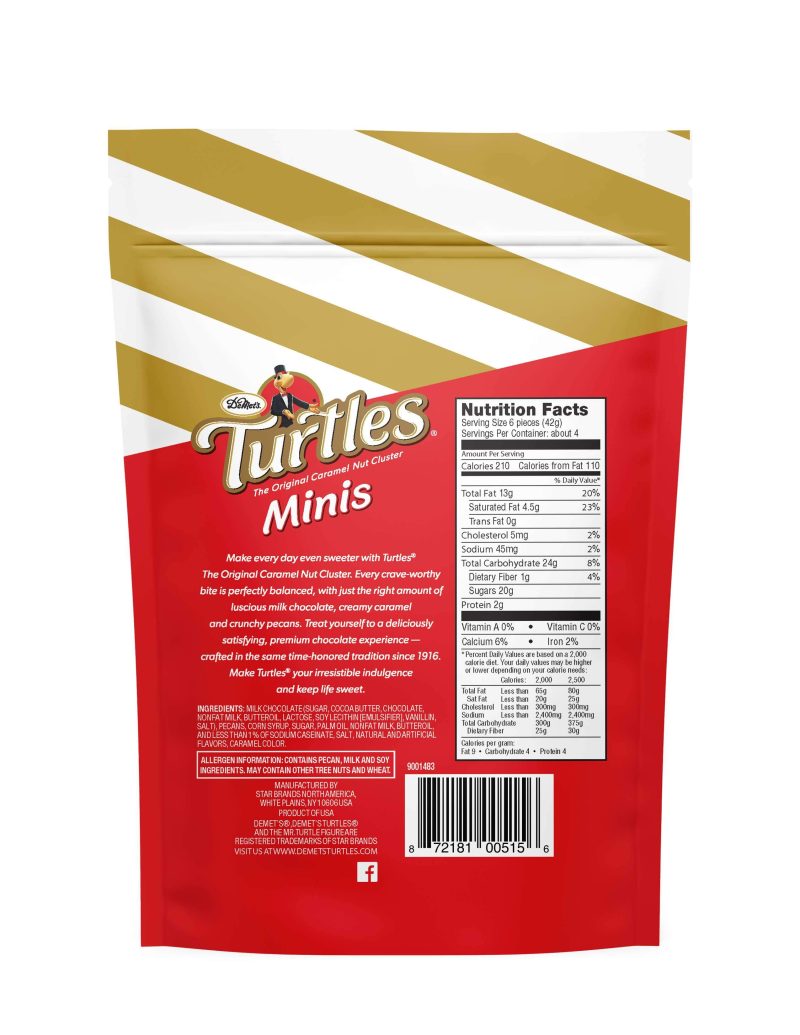 demets turtles the original caramel nut cluster demets 291232