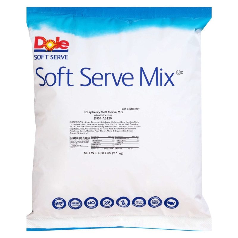 Dole Soft Serve Mix Dole Raspberry 4.6 Pound