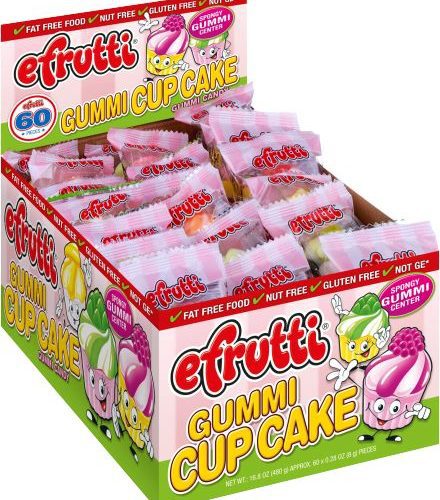 efrutti Gummi Candy eFruity Gummi Cupcake 0.28 Oz-60 Count 