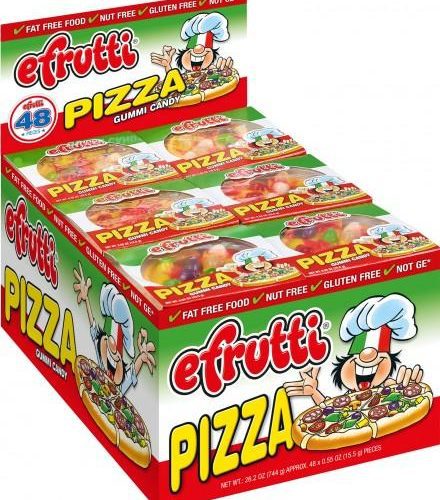 efrutti Gummi Candy eFruity Gummi Pizza 0.55 Oz-48 Count 