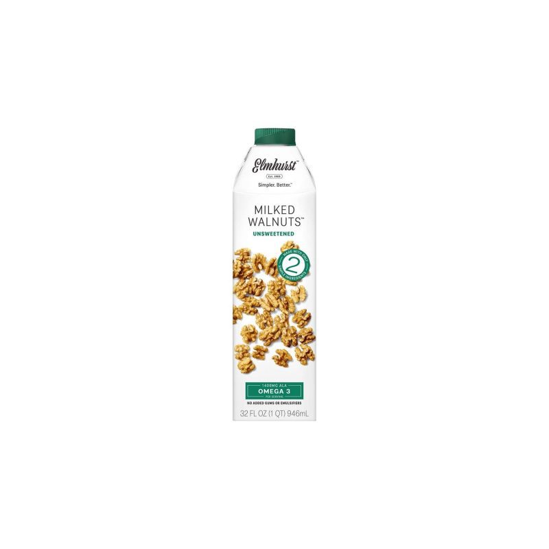 Elmhurst Unsweetened Milked Walnuts Elmhurst Unsweetened 32 Fluid Ounce