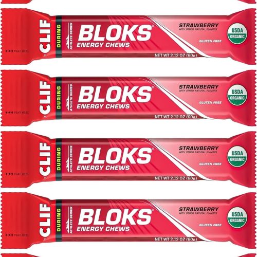 Energy Chews - Clif BLOKS - (Pack of 6) - Strawberry Flavor Clif Bar 