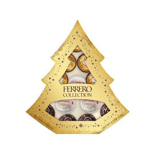 Ferrero Rocher Fine Hazelnut Chocolates Meltable Ferrero Tree 4.7 Ounce