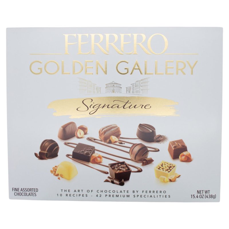 Ferrerro Golden Gallery Signature Fine Assorted Chocolates Meltable Ferrero 15.4 Ounce