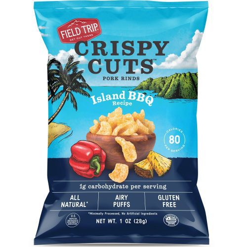 Field Trip Crispy Cuts Pork Rinds Field Trip Snacks Island BBQ 1 Ounce 