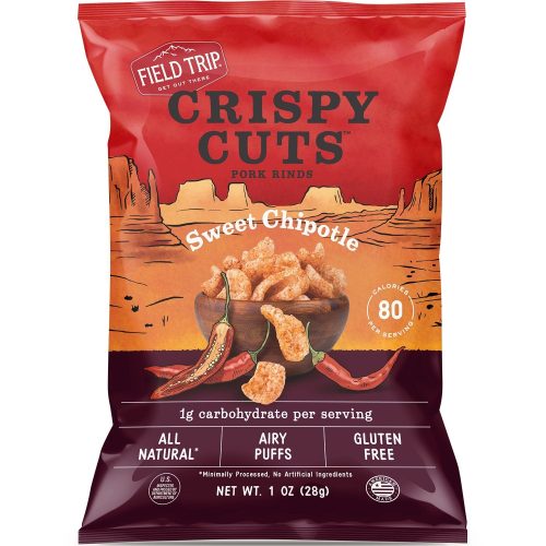 Field Trip Crispy Cuts Pork Rinds Field Trip Snacks Sweet Chipotle 1 Ounce 