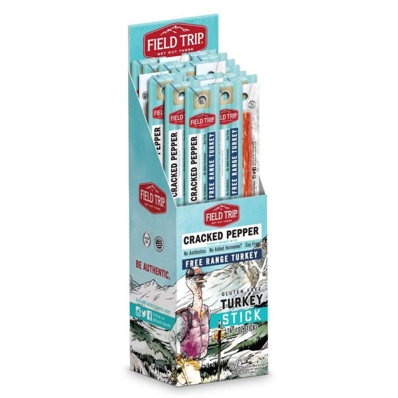 Field Trip Meat Sticks Field Trip Snacks Turkey Cracked Pepper 1 Oz-24 Count