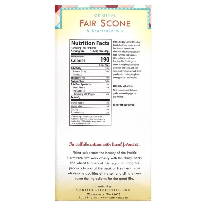 fisher original fair scone shortcake mix fisher 240683