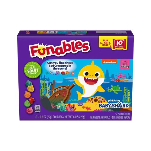 Funables Fruit Snacks Funables Baby Shark 0.8 Oz-10 Count