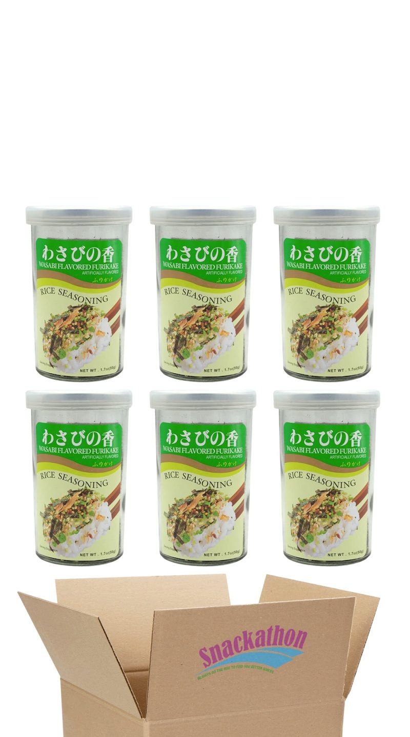 furikake rice seasoning wasabi 17 ounce pack of 6 snackathon 128398