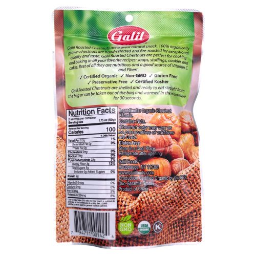 galil organic roasted chestnuts galil 493334