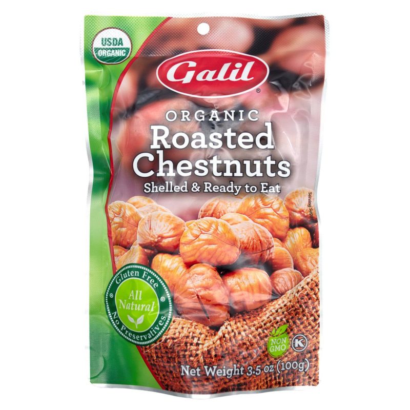 Galil Organic Roasted Chestnuts Galil Shelled 3.5 Ounce