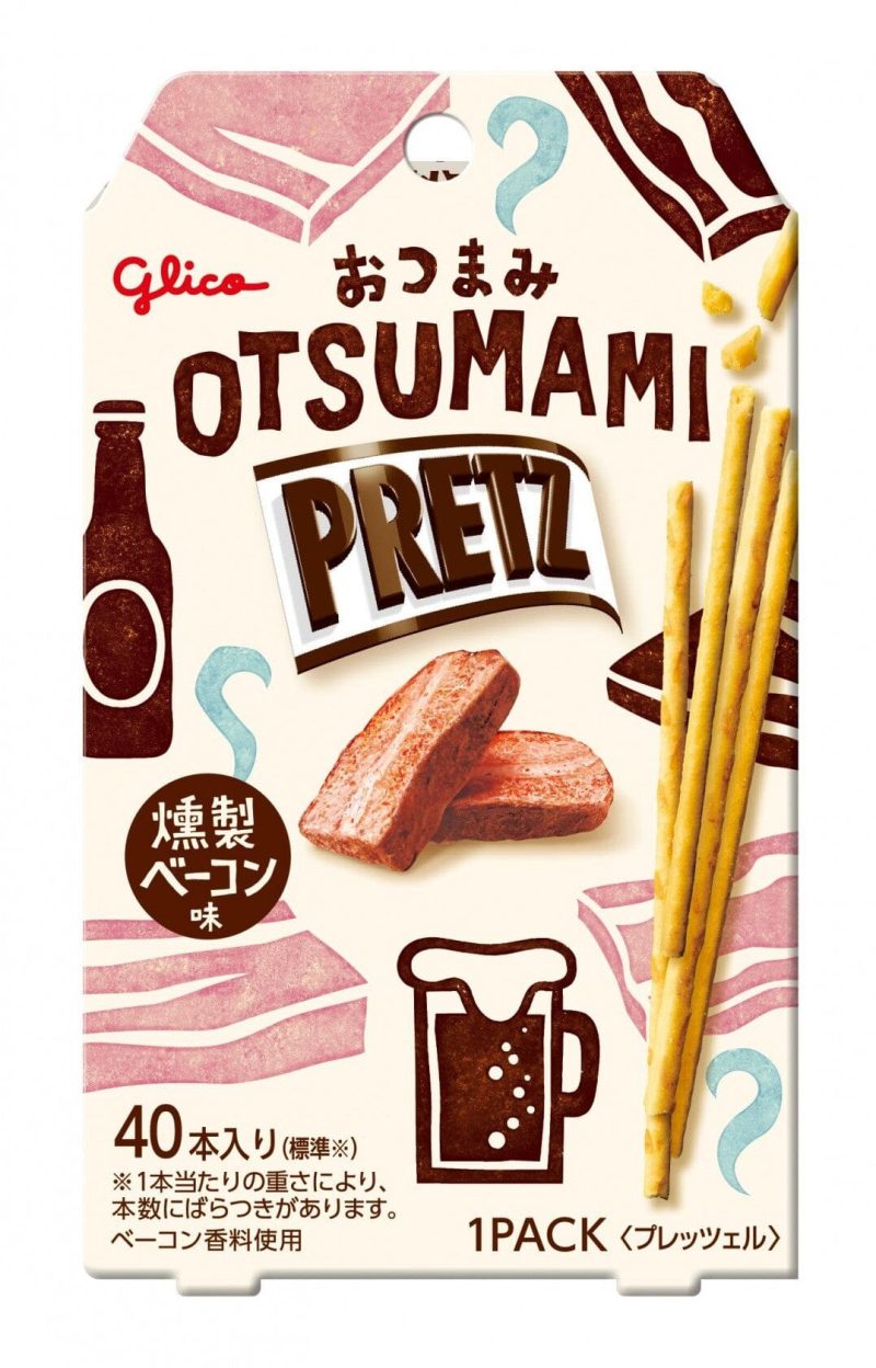 glico pretz pretzel biscuit sticks variety pack 2 smoked flavors smoked bacon smoked cheese 085 ounce each pack of 12 snackathon 898005