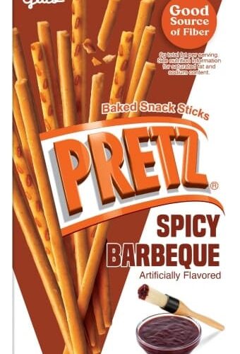 glico pretz pretzel biscuit sticks variety pack 4 classic flavors pizza spicy barbeque sour cream onion sweet corn 109 ounce each pack of 12 snackathon 911905