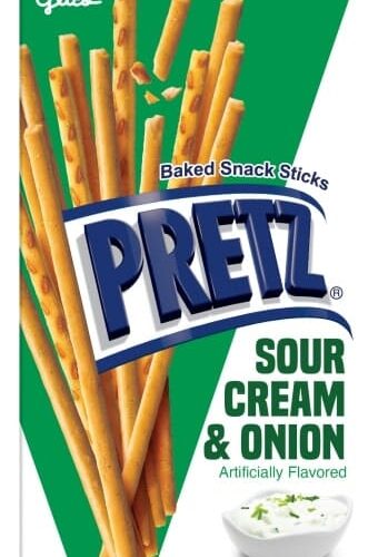 glico pretz pretzel biscuit sticks variety pack 4 classic flavors pizza spicy barbeque sour cream onion sweet corn 109 ounce each pack of 4 snackathon 561585