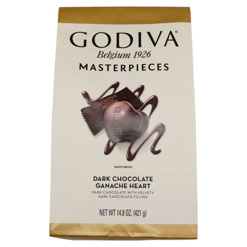 Godiva Masterpieces Meltable Godiva Dark Chocolate Ganache Hearts 14.8 Ounce