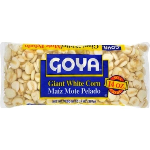 Goya Giant White Corn-Maiz Mote Pelado Goya Original 14 Ounce