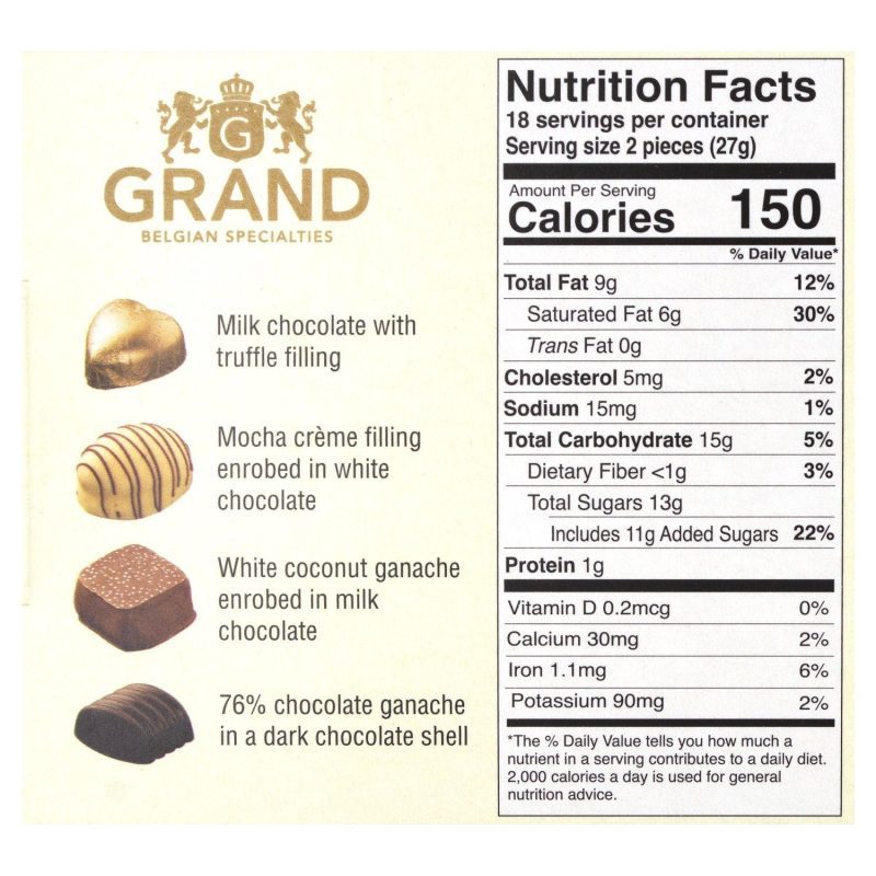 grand belgian chocolate meltable grand 223686