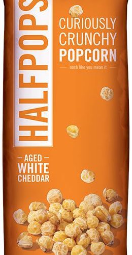 Halfpops - Curiously Crunchy Popcorn Halfpops Aged White Cheddar 1.4 Ounce 