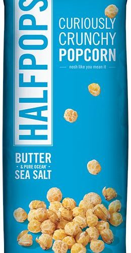 Halfpops - Curiously Crunchy Popcorn Halfpops Butter & Pure Ocean Sea Salt 1.4 Ounce 