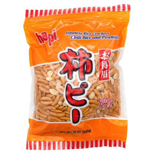 Hapi Japanese Rice Crackers Hapi Chili Bits and Peanuts 12 Ounce