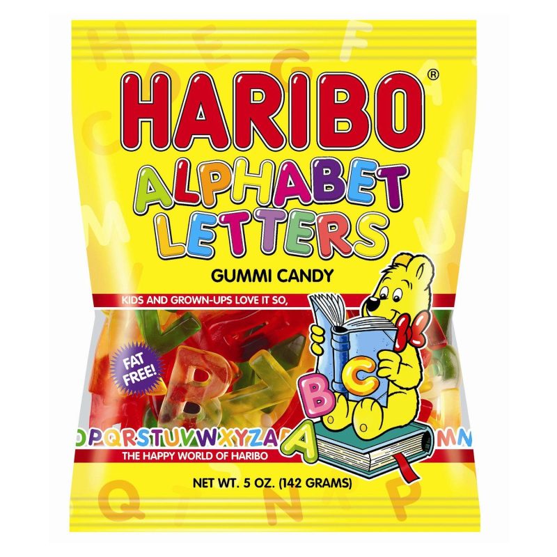 Haribo Gummi Candies Meltable Haribo Alphabet Letters 5 Ounce