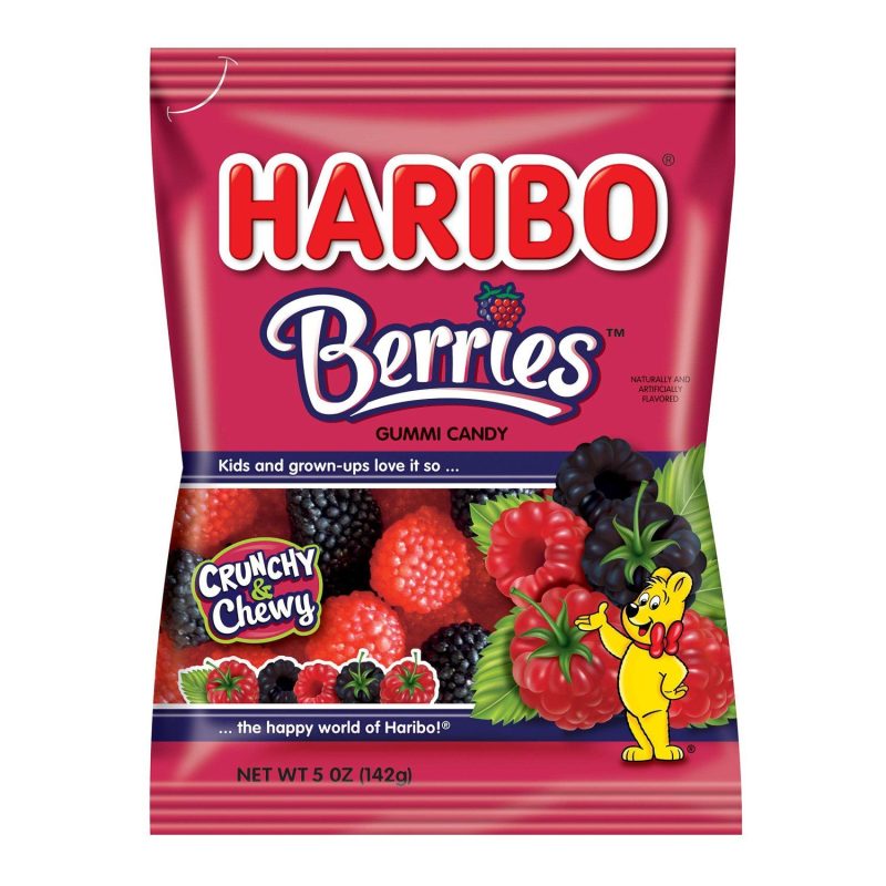 Haribo Gummi Candies Meltable Haribo Berries 5 Ounce