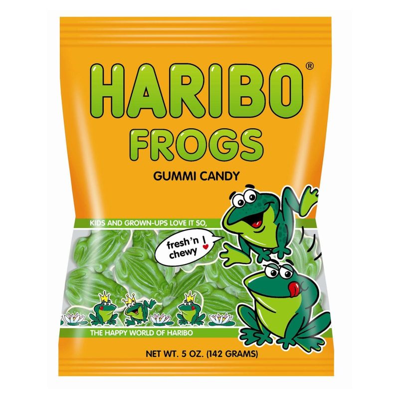 Haribo Gummi Candies Meltable Haribo Frogs 5 Ounce