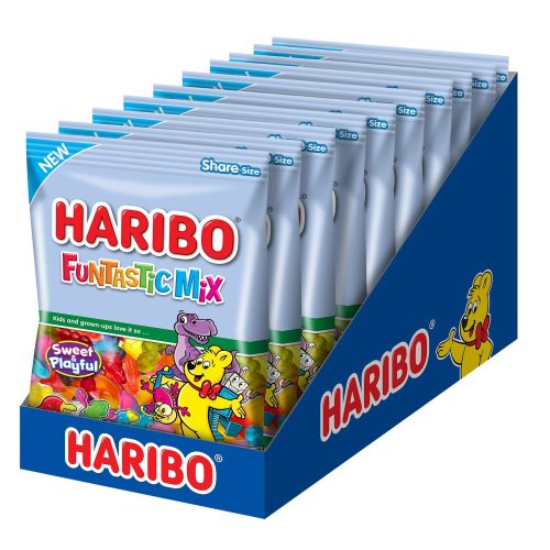 Haribo Gummi Candies Meltable Haribo Funtastic Mix 8 Oz-10 Count 