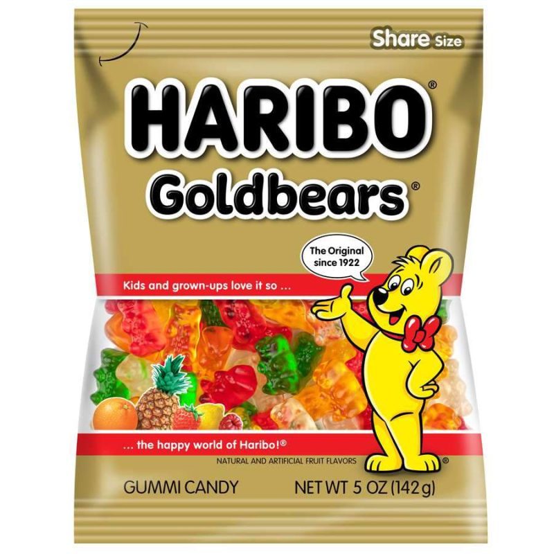 Haribo Gummi Candies Meltable Haribo Goldbears 5 Ounce