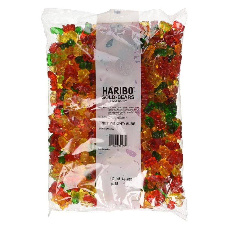 Haribo Gummi Candies Meltable Haribo Goldbears 5 Pound