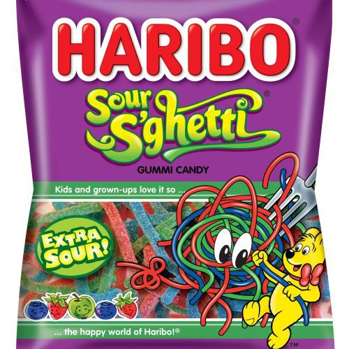 Haribo Gummi Candies Meltable Haribo Sour S'Ghetti 5 Ounce 