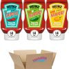 Heinz Spicy Ketchup Variety Pack, 3 flavors (Chipotle, Jalapeno, Habanero), 14 Ounce Each, Pack of 3 Snackathon Pack of 3