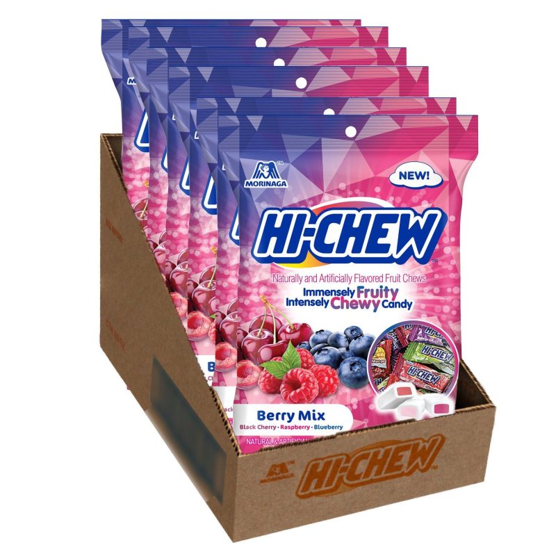 Hi-Chew Fruit Chews Morinaga Berry Mix 3.17 Oz-6 Count