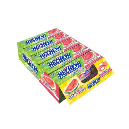 Hi-Chew Sticks Chewy Fruit Candies Snackathon Foods Watermelon 26.4 Ounce (15 Sticks) 