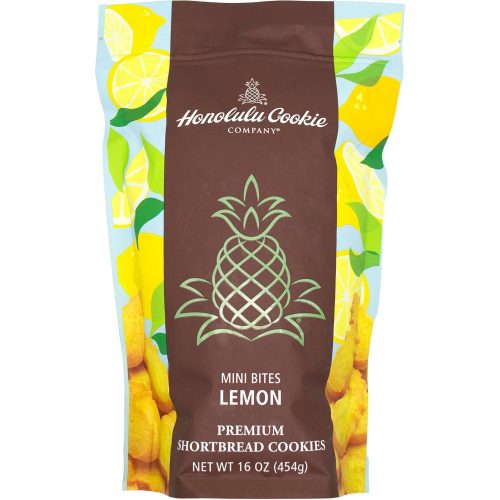 Honolulu Cookie Company Premium Shortbread Cookies Honolulu Cookie Company Mini Bites Lemon 16 Ounce 