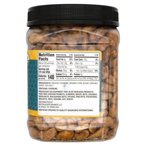 hoodys organic honey roasted cashews hoodys 162849