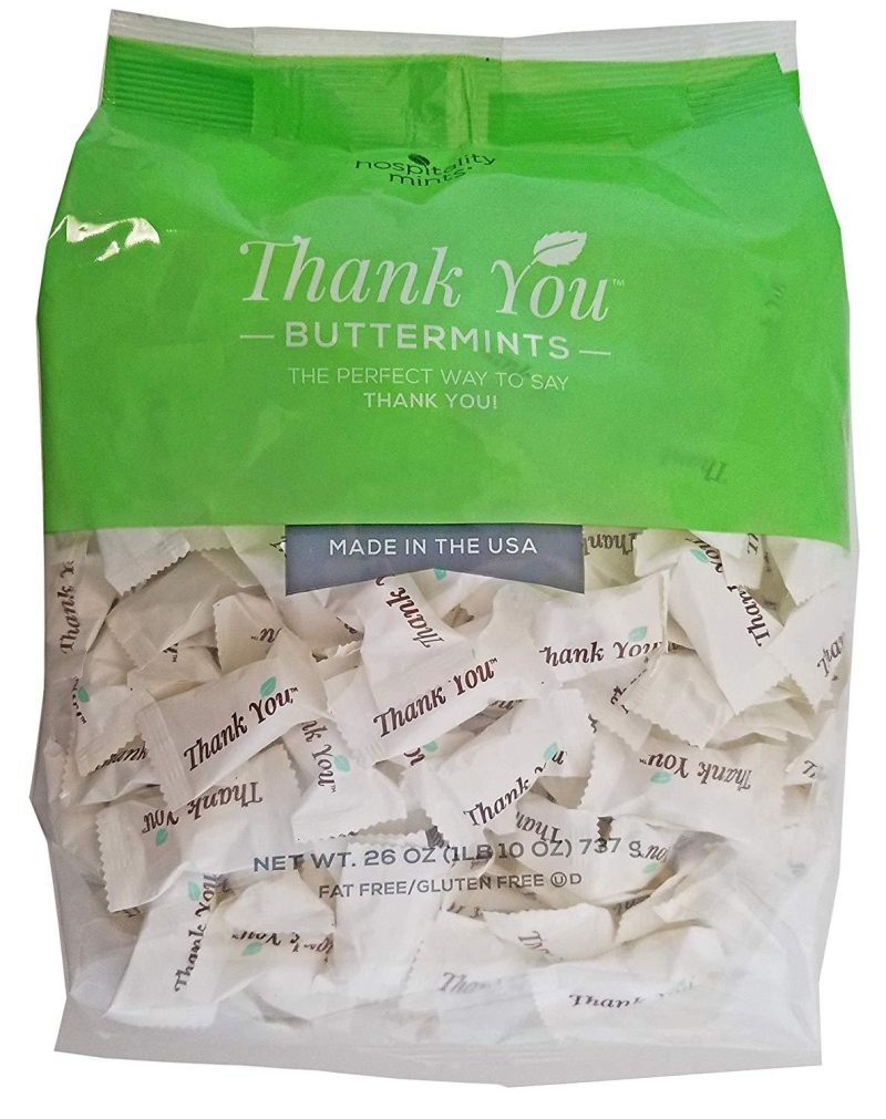 hospitality mints thank you buttermints 26 ounce snackathon foods 235560