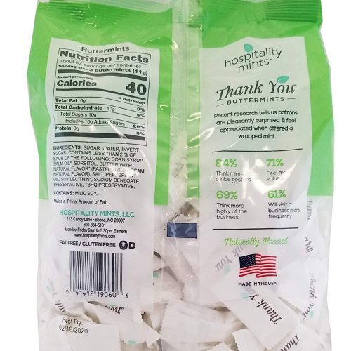 hospitality mints thank you buttermints 26 ounce snackathon foods 374398