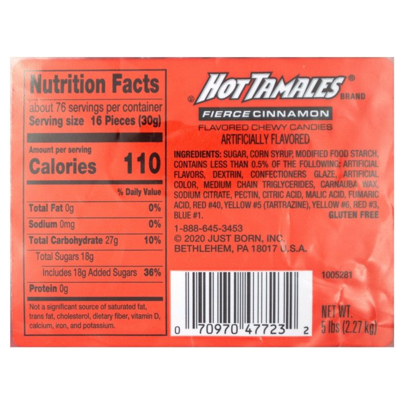 hot tamales fierce cinnamon flavored chewy candies hot tamales 213737