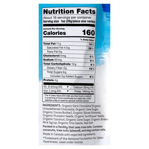 innofoods organic dark chocolate nuggets meltable innofoods 821320