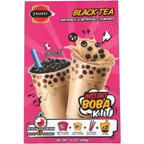 J-Basket Instant Boba Kit J-Basket Black Tea 10 Ounce 