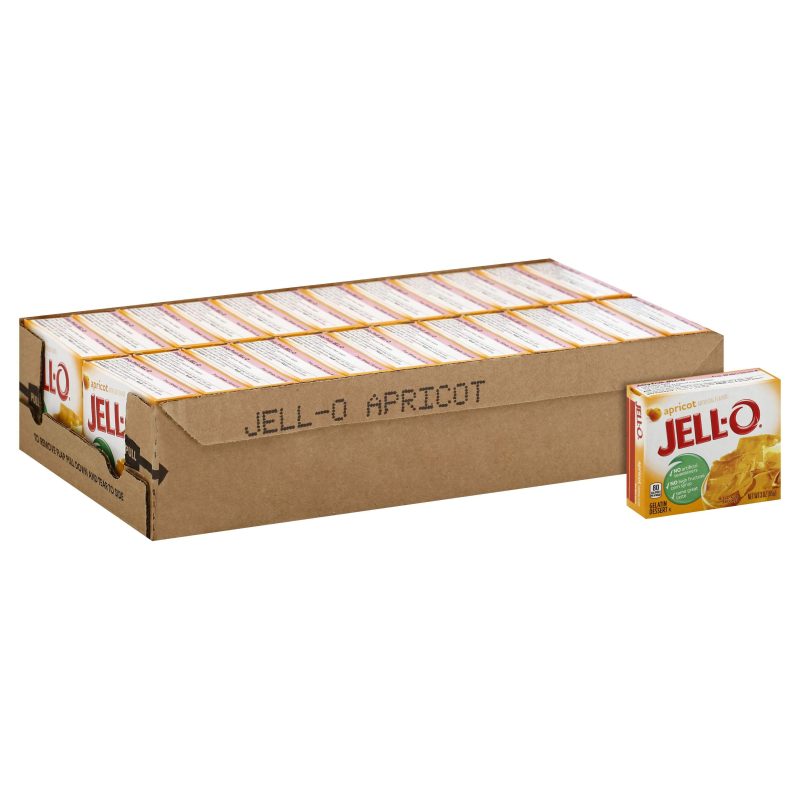 Jell-O Gelatin Mix Jell-O Apricot 3 Oz-24 Count