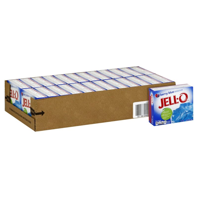 Jell-O Gelatin Mix Jell-O Berry Blue 6 Oz-24 Count